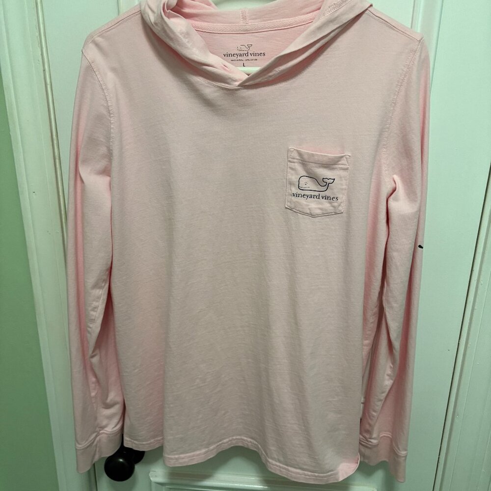 Vineyard Vines Lightweight Hooded Long Sleeve T-sirt Size L